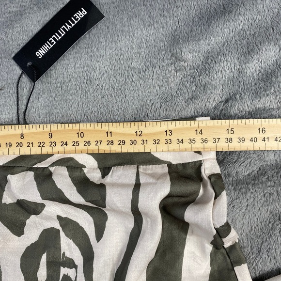 PrettyLittleThing Zebra Print Oversized Wide Leg High Waist Boho Trousers Sz 4 - Picture 10 of 15